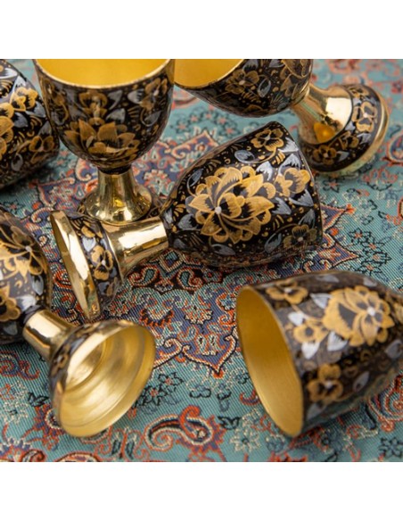 Fully Handmade Minakari Brass Drinking Set HC-1045 zic