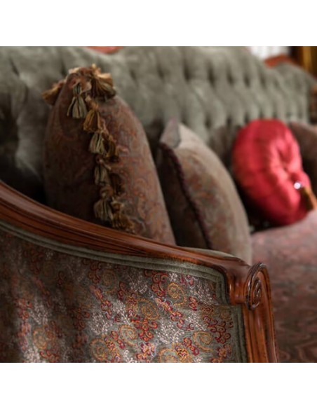 high-luxe velvet sofa - details