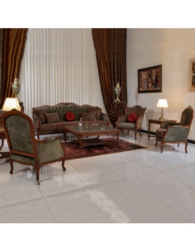 woodcarving velvet sofa set