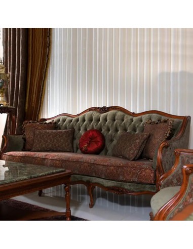 high-luxe wooden sofa - lateral