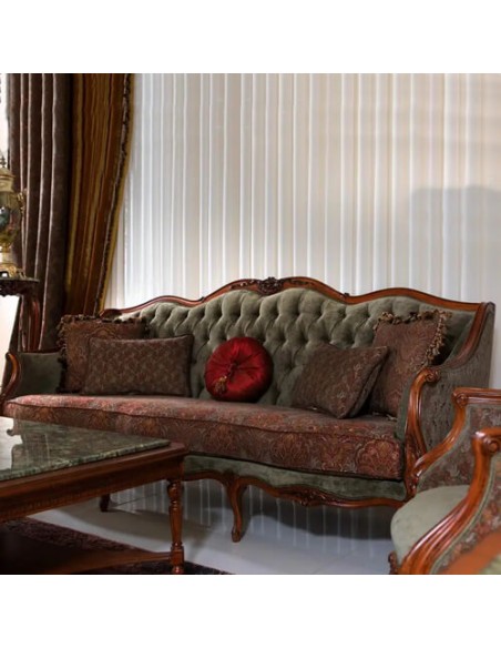 high-luxe wooden sofa - lateral