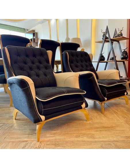 modern black-white accent chairs
