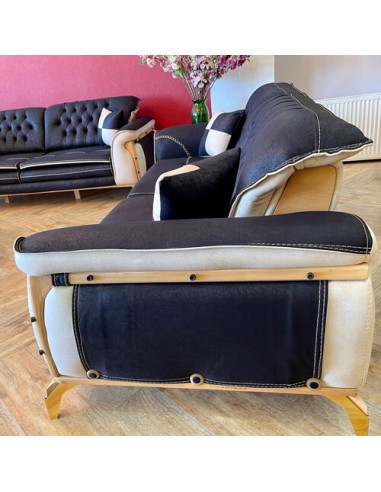 modern black-white folding sofa - lateral