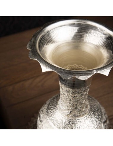 Hand Engraved & Silver Coated Brass Vase Set HC-1054 zi2