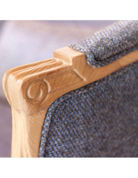 wooden grey sofa - arm