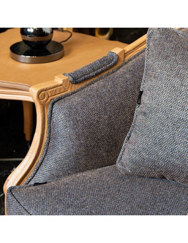 wooden grey accent chair - arm