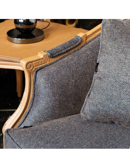 wooden grey accent chair - arm