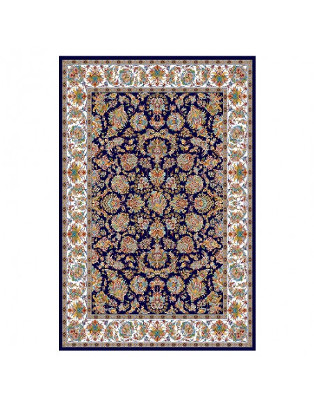 Machine-woven Navy Blue Area Rug Rc-278 full view
