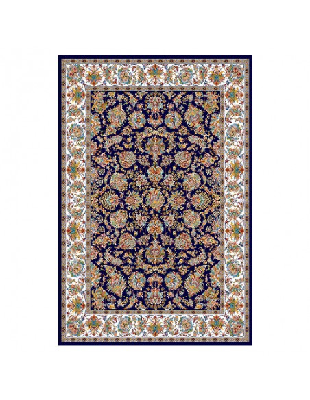 Machine-woven Navy Blue Area Rug Rc-278 full view