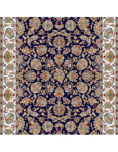 Machine-woven Navy Blue Area Rug Rc-278 center view