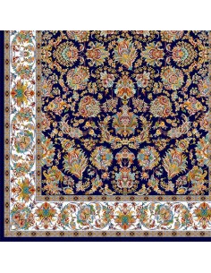 Machine-woven Navy Blue Area Rug Rc-278 full view 2