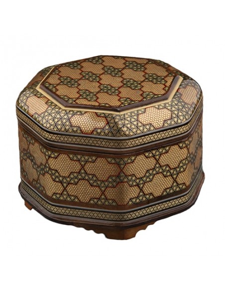 Handmade Wood Inlay Classic Jewelry Box HC-1062 fv