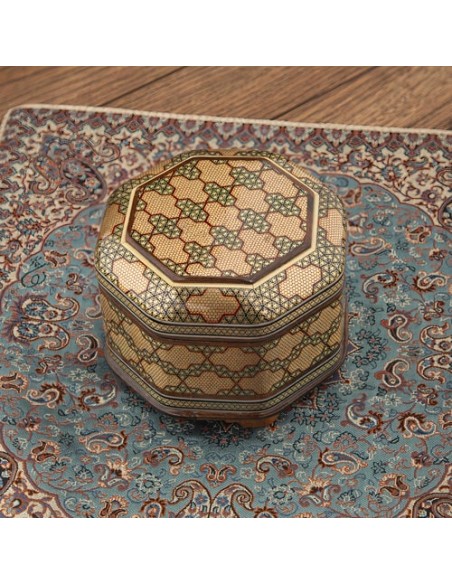 Handmade Wood Inlay Classic Jewelry Box HC-1062 fv1