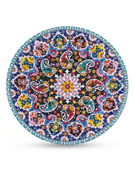 Modern & Colorful Meenakari Decorative Plate HC-1064 fv