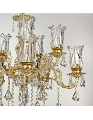 luxe gold aluminum chandelier