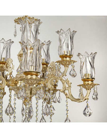 luxe gold aluminum chandelier