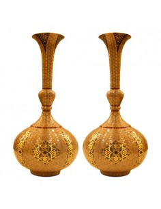 Light Tuned Hand Inlaid Wooden Vase Set HC-1068 fv 2