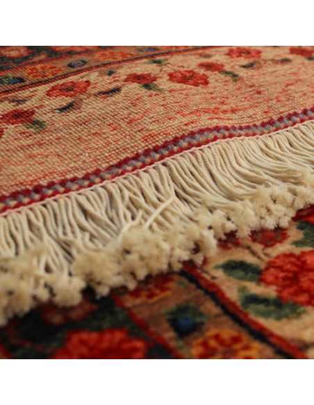 Hand-knotted Wool Floral Runner Rug Rc-281 fringe