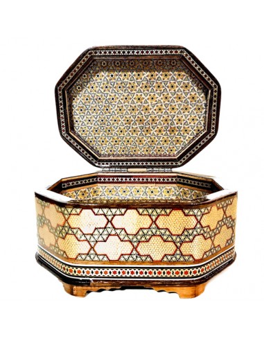 Hand Painted Minakari & Wood Inlaid Jewelry Box HC-1074 ov