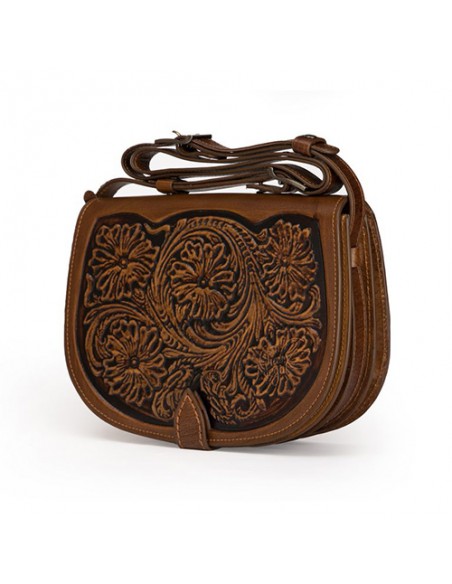 Natural leather women's douche bag AC-1076