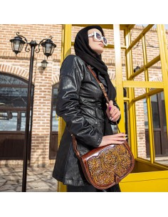 Natural leather women's douche bag AC-1076 2