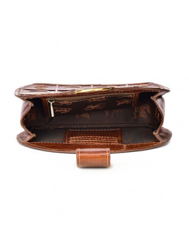 Women's natural leather round handbag AC-1077