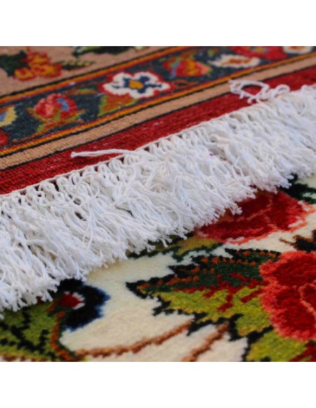 Hand-woven Floral Wool Area Rug Rc-282 fringe