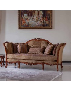 royal brown woodcarving sofa