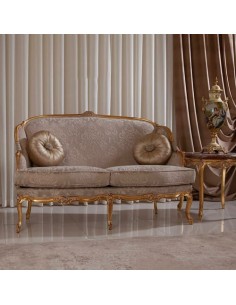 classic ivory wooden loveseat
