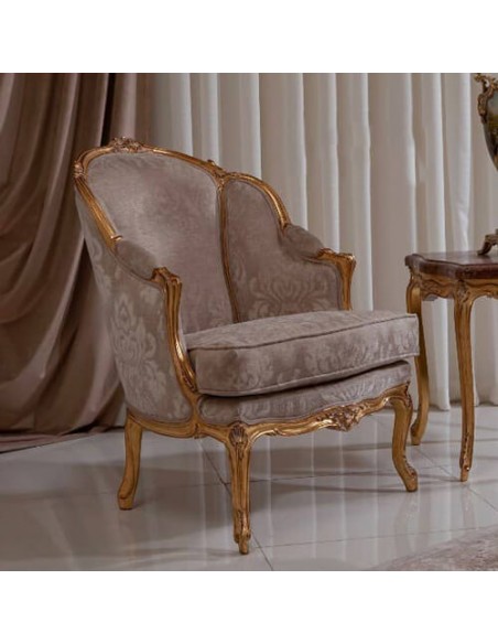 classic ivory wooden accent chair