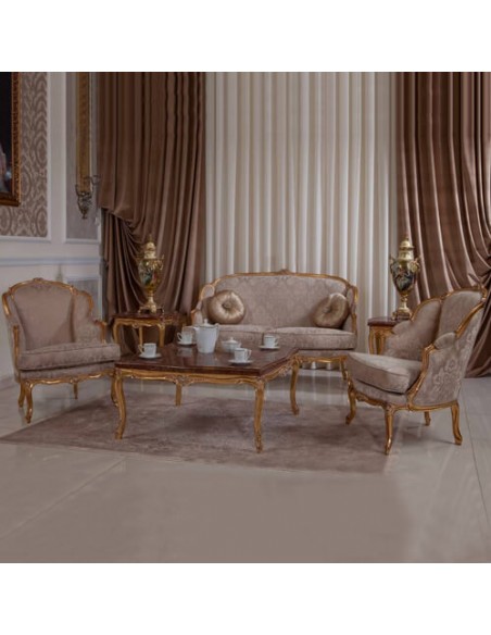 classic ivory wooden sofa set