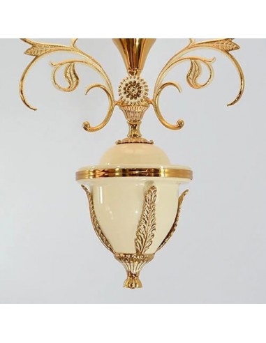 golden diecast aluminum chandelier - details