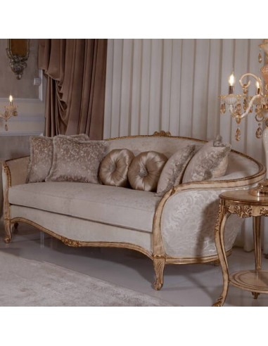 ivory three seater sofa
