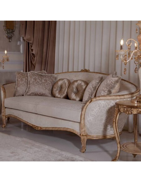 ivory three seater sofa