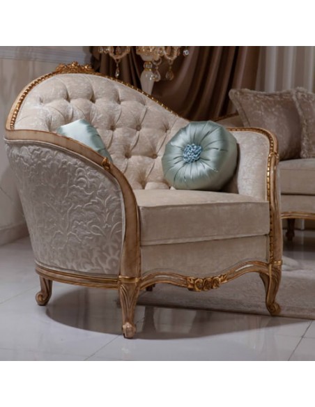 luxe ivory accent chair