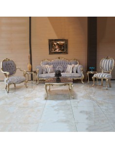 classic grey woodcarving sofa 2