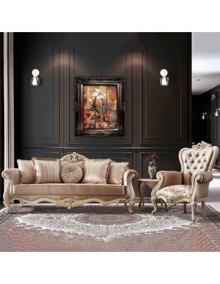 Order luxury wood frame sofa set for sale at the best price