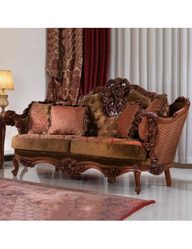 classic floral wood carving sofa