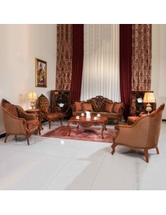 classic floral wood carving sofa 2