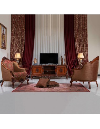 classic floral wood carving accent chairs