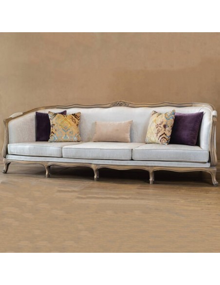 Ivory four-seater sofa