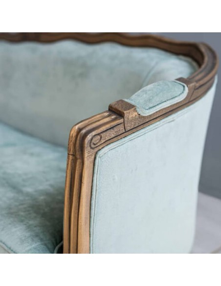 sky blue sofa - details