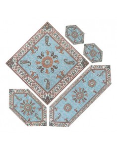 Silk Handmade Cashmere Tablecloth Set | Persian chashmere