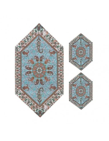 Silk Handmade Cashmere Tablecloth Set | Persian chashmere