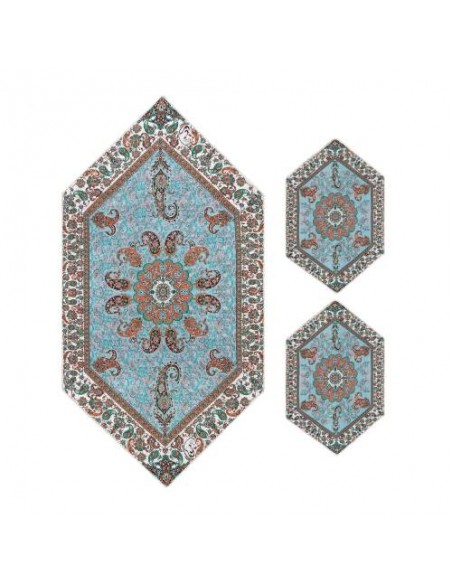 Silk Handmade Cashmere Tablecloth Set | Persian chashmere