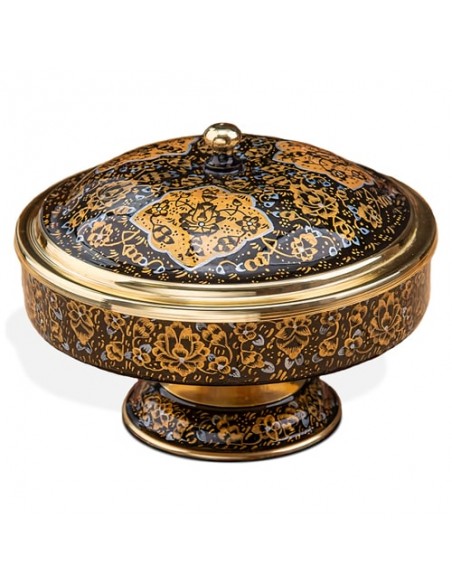 Hand-Painted Modern Meenakari Candy Bowl HC-1123 fv