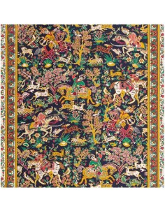 Hunting Persian design silk cashmere tablecloth HC-1129 | Termeh 2