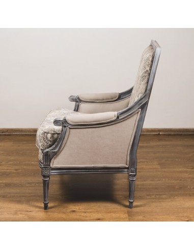 cream carved wood accent lateral
