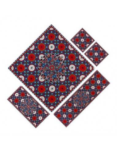 Mahriz model 5-piece cashmere silk tablecloth set HC-1131
