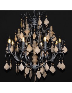 wood-carving-and-iron-alloy-chandelier